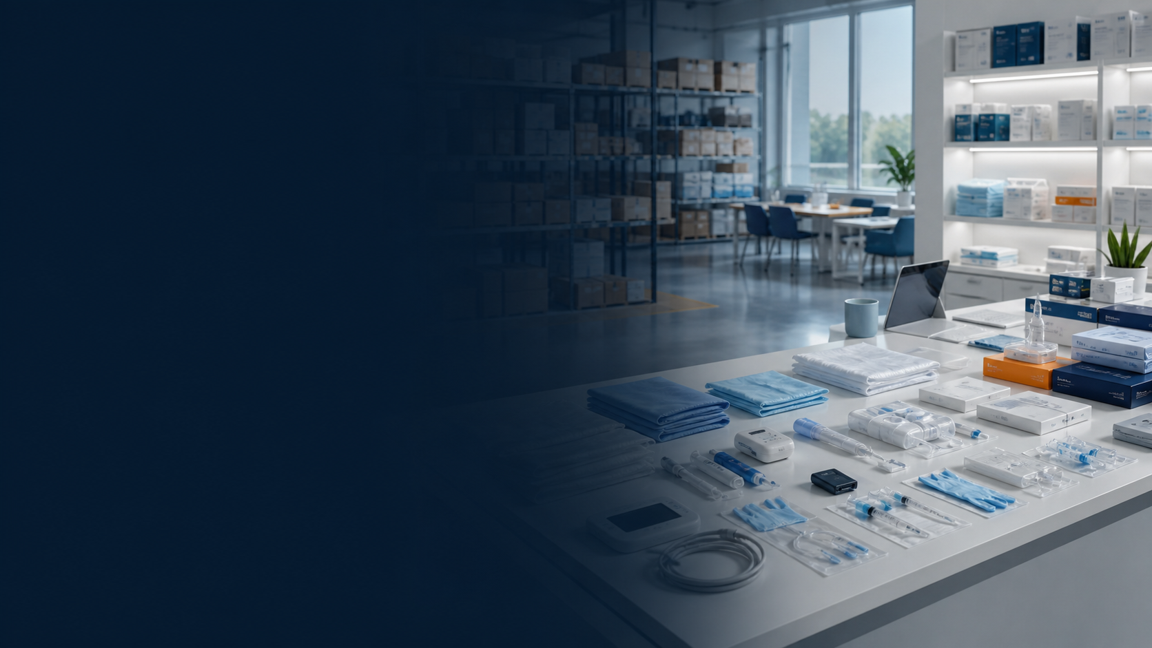 Conceptual medical supply coordination and quality review workspace
